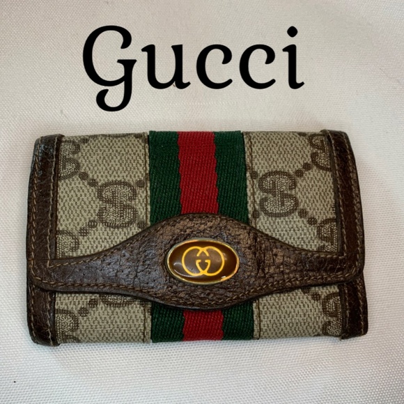 Vintage Gucci Trifold Key Holder in Iconic Monogram with Classic Colors! As Is. - Picture 1 of 8